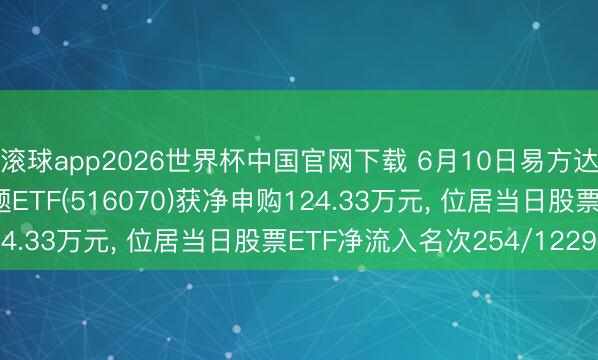 滚球app2026世界杯中国官网下载 6月10日易方达中证内地低碳经济主题ETF(516070)获净申购124.33万元, 位居当日股票ETF净流入名次254/1229